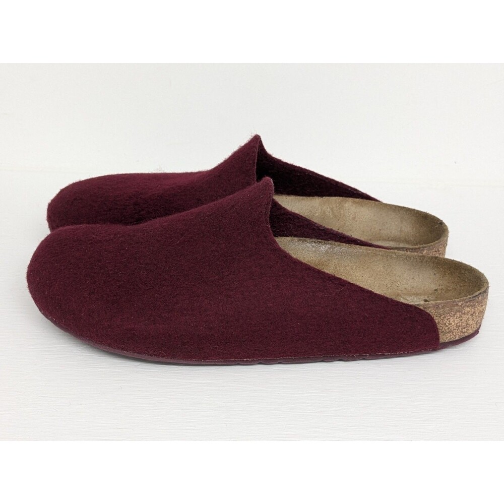 Birkenstock Amsterdam Felt Clog Burgundy Mens Size 40 EU 10 US - Picture 7 of 10